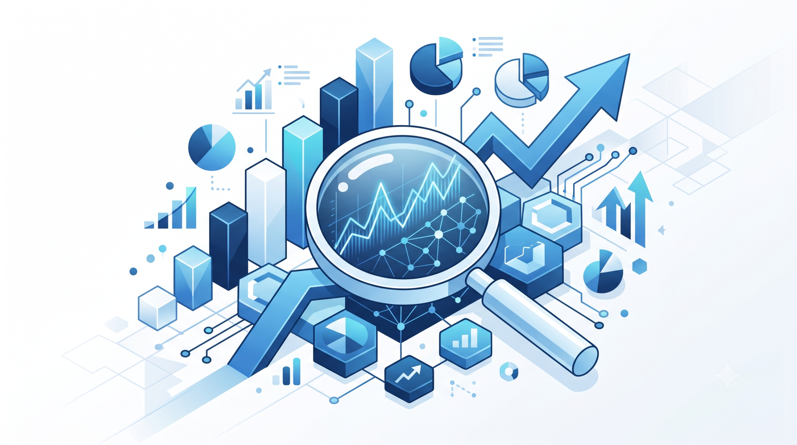 Financial planning, charts, and data analytics concept