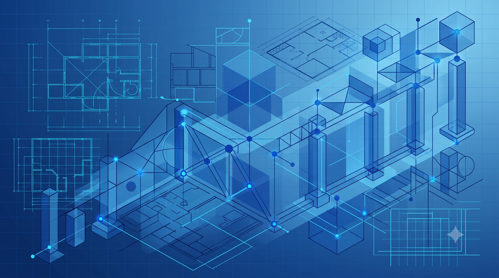 Abstract blueprint representing educational frameworks and curriculum design