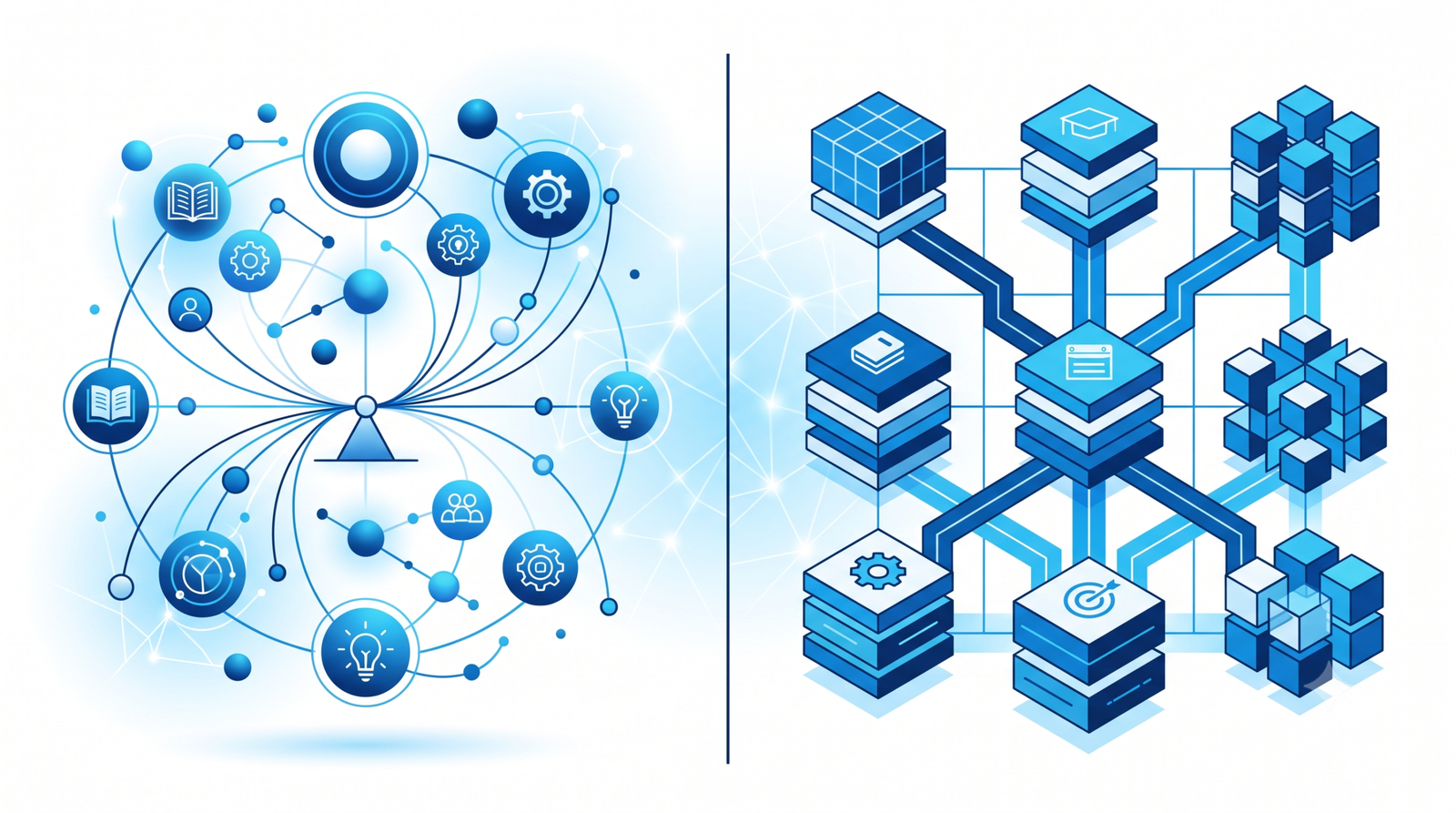 Abstract conceptual comparison of balance and structure in education tech